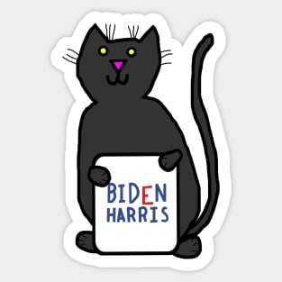 Small Cat Biden Harris Supporter Sticker